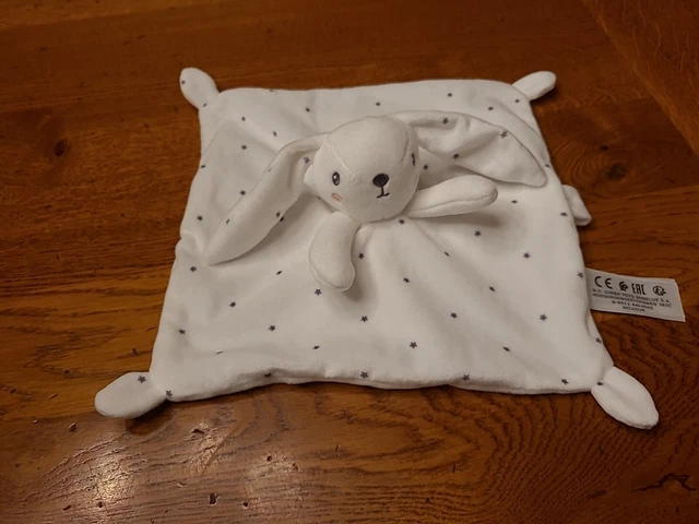 Doudou SIMBA TOYS lapin plat blanc étoiles NEUF JAMAIS UTILISÉ