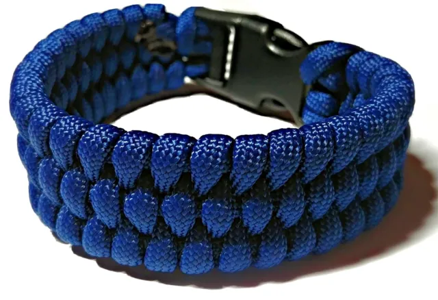 Bracciale Paracord 550 color blu navy -  sopravvivenza survival nature bracelet
