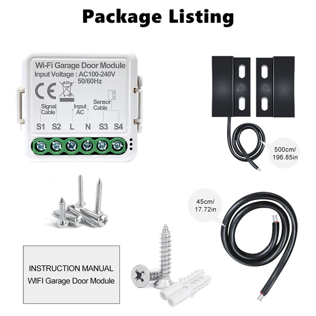 Télécommande ouvre-porte de garage connectivité WiFi commande vocale support