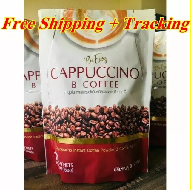 2 Packs Be Easy Cappuccino B Coffee Instant Drink Weight Loss Detox waste +Track