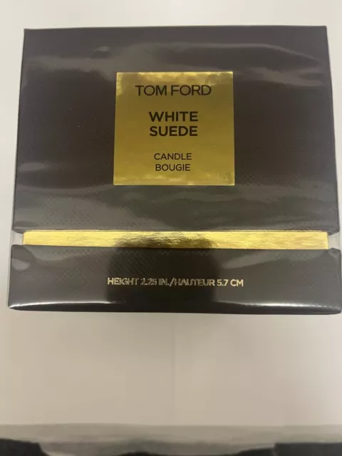 Tom Fo weiße Wildlederkerze Höhe 2,25 Zoll neu mit Box authentisch