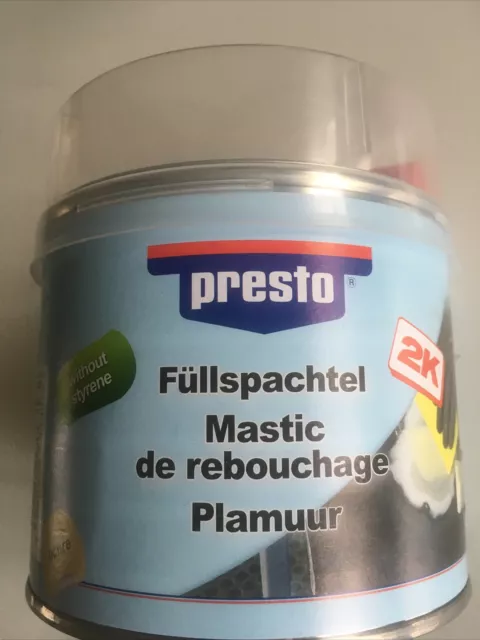 Mastic de rebouchage polyester Presto - 1 kg