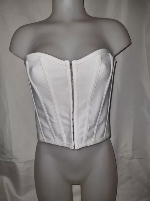 Gorgeous Cream PLT boned corset basque top size 12 (TV)