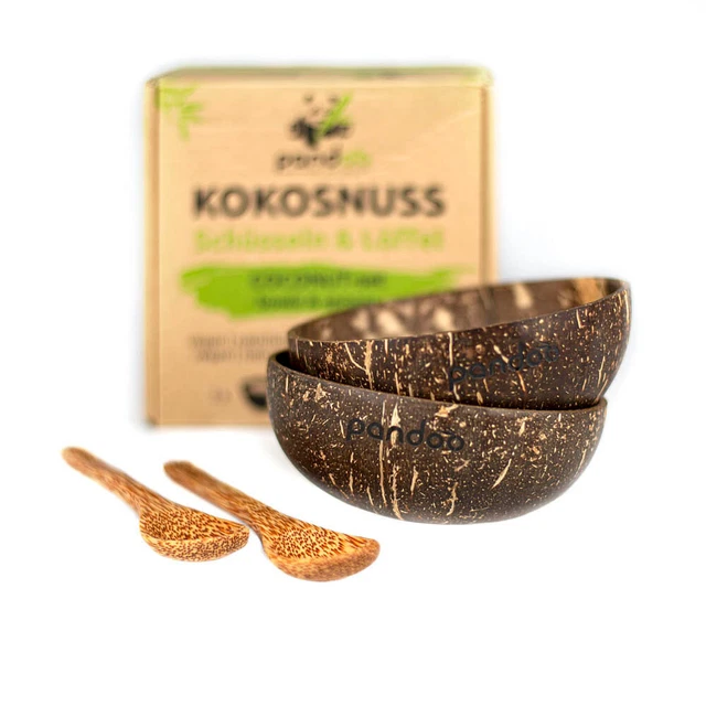 pandoo Schüssel-Set Kokosnuss braun 4-tlg.