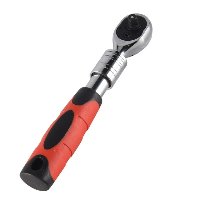 72-Tooth Adjustable Socket Ratchet Wrench 1/4 inch Extendable Telescopic So B1M3