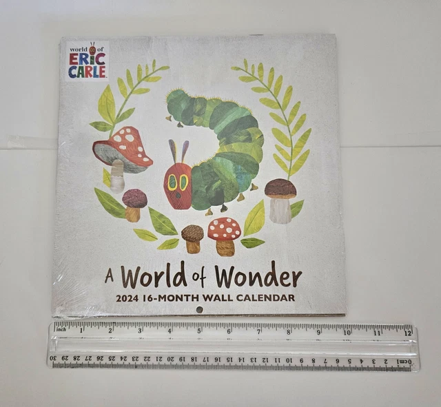 ERIC CARLE &A World of Wonder" 2024 Wall Calendar 16 Month 10" X 20" 4