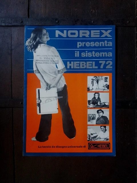 TAVOLA DISEGNO UNIVERSALE NOREX HEBEL 72 brochure originale