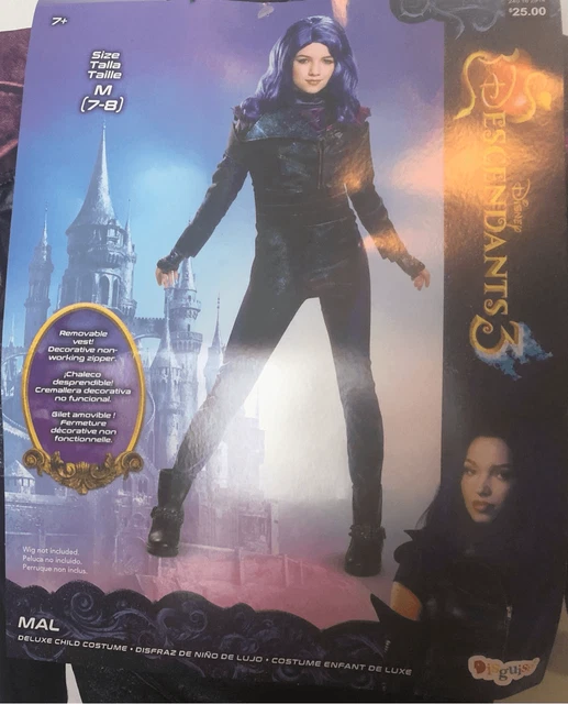 Disney Decedents Mal Size Medium 7-8 Includes Wig