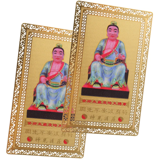 2pcs Praktische Allgemeine Auspicious Karten Fengshui Amulett Für Neue Jahr 11