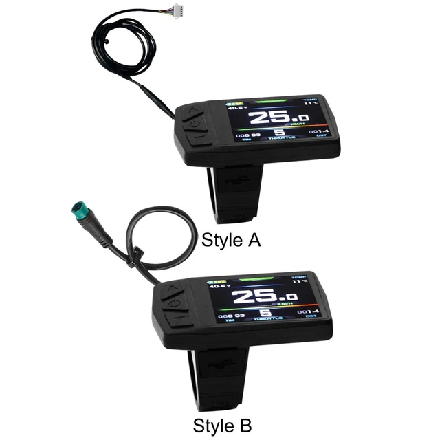 Écran LCD TFT 3,6 Pouces Pour Vélo électrique - Grand écran Couleur, Angle Réglable, Compatible E-bike Et Scooter - 9