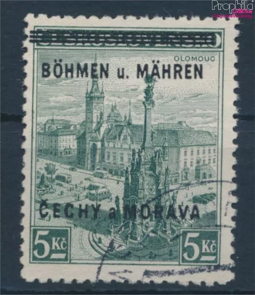 Briefmarken Böhmen und Mähren 1939 Mi 18 Stempel nicht prüfbar gestempelt (10351