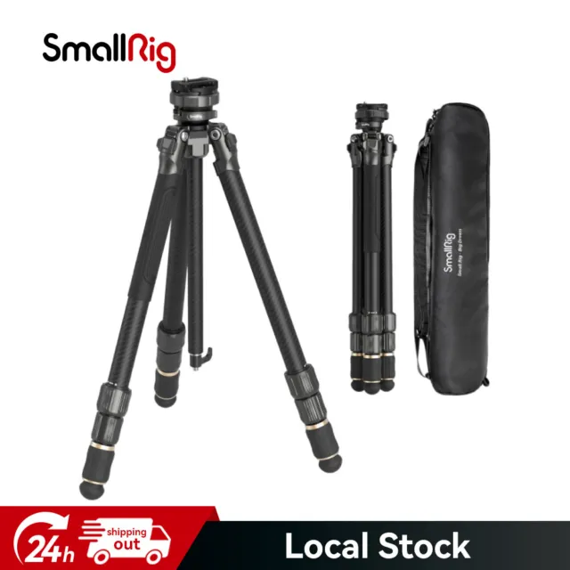 SmallRig 59" Carbon Fiber Tripod,Travel Tripod Max Load 17.6 lbs for Camera 4353