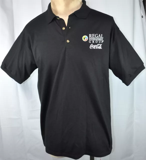 Minions Movie Theater Employee L Polo Shirt Large Mens 2015 Regal Real 3D Coke 3