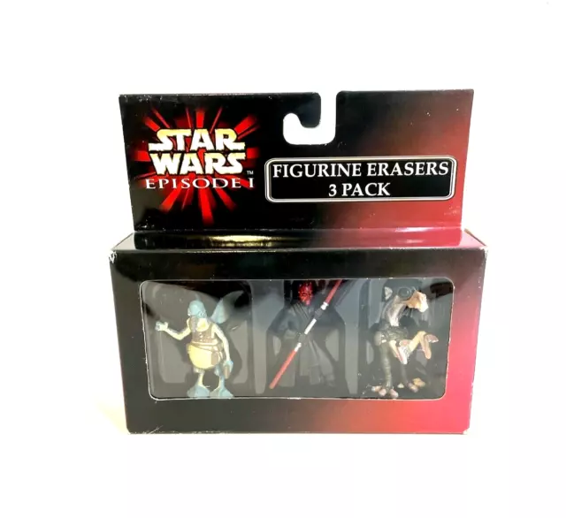 Star Wars Episode 1 Figurine Erasers 3 Pack Watto Darth Maul Sebulba