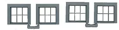 Grandt Line 3761 O Scale Windows -- Single-Sash, 6-Light 30 x 28" pkg(4)