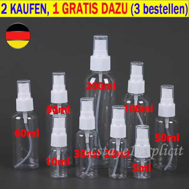 5~200ml Reise Transparent Kunststoff Parfümzerstäuber Leere Kleine.Sprühflasche.