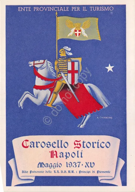 Cartolina - Postcard - Illustrata -Chiancone - Napoli - Carosello Storico - 1937