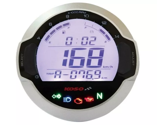 DL-03S Speedometer KOSO D64 numérique argent 360 kmh