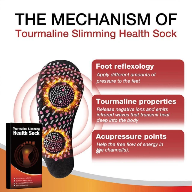 Tourmaline Slimming Health Sock Winter Warm Thermal Massage Self-Heating -HOT