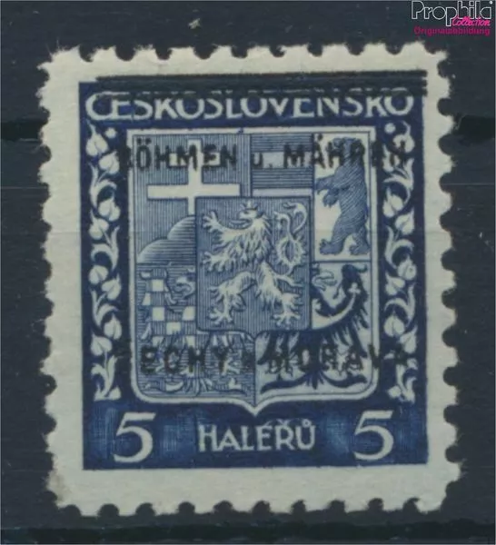 Briefmarken Böhmen und Mähren 1939 Mi 1 postfrisch(9473839