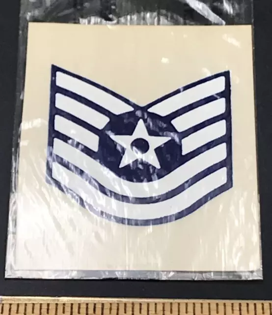 VTG US Air Force Technical Sergeant Rank Insignia Emblem Sticker by Ken Nolan