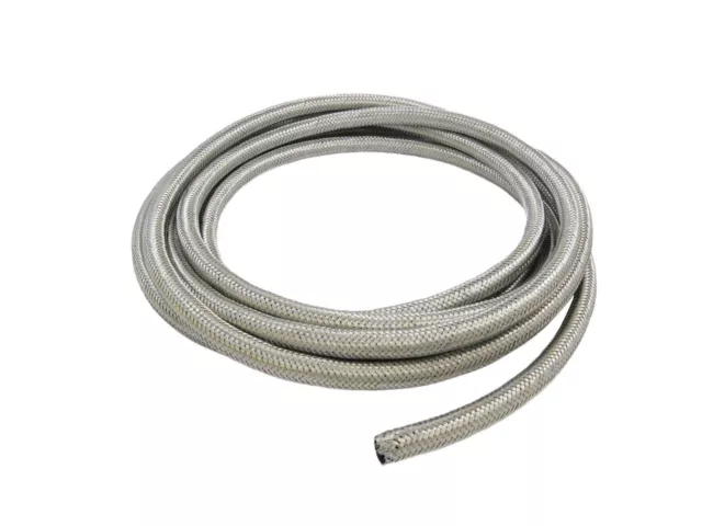 8Mm Id Stainless Steel Braided Rubber Fuel Injection Hose Pipe 1/2 Meter Ix.5