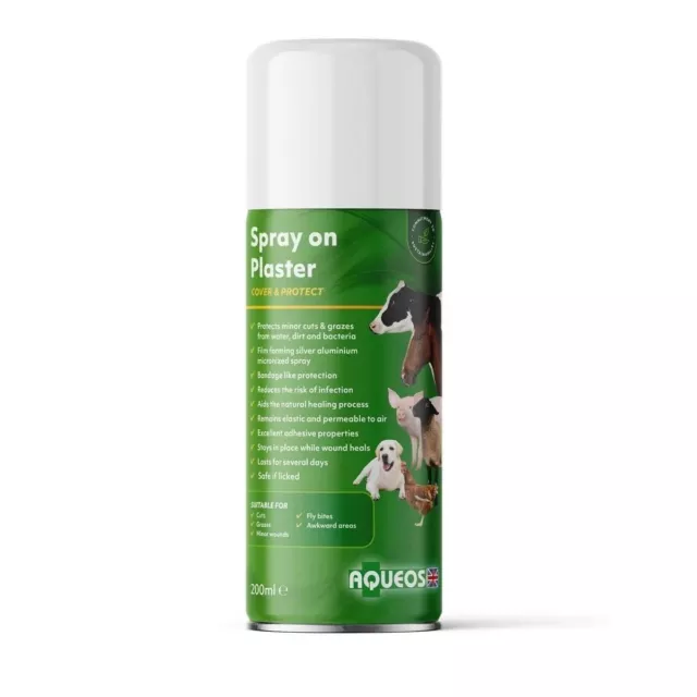 Aqueos Spray On Plaster Essential First Aid for Dogs all Animals 200ml