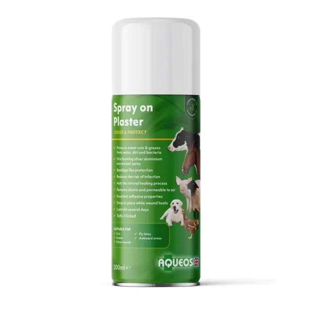Aqueos Spray On Yeso Esencial Primeros Auxilios para Perros Todos Animales 200ml
