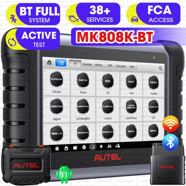 AUTEL MaxiCOM MK808K-BT PRO MK808BT PRO Strumento Diagnostica OBD Auto Bluetooth
