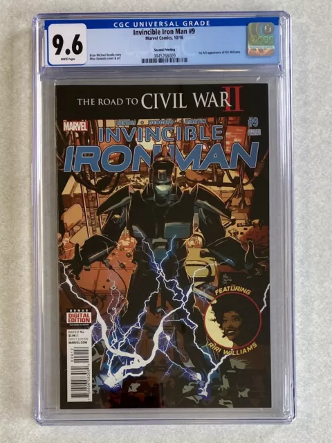 Invincible Iron Man #9 CGC 9.6 1st Riri Williams Ironheart 2nd Print WAKANDA