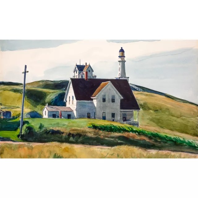 Edward Hopper, Hills and House Elizabeth Maine, Pearl Photo Paper, 16" x 26"