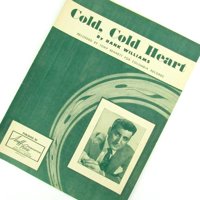 1951 COLD COLD Heart Tony Vintage Sheet Music Piano Vocal Hank