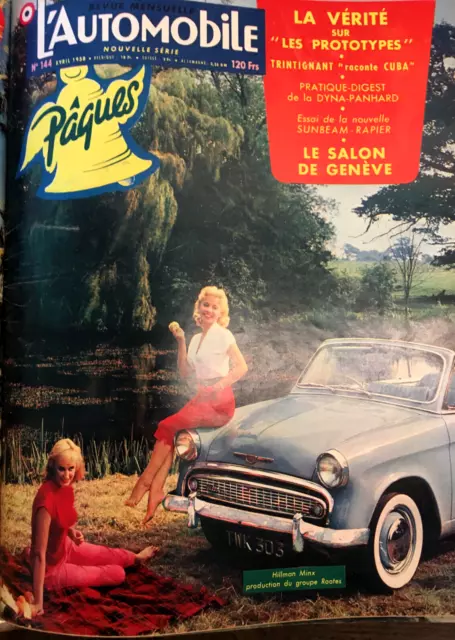 Revue L'AUTOMOBILE année 1958 complète - 12 numéros 2
