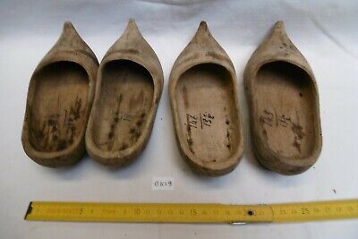 BK19 bretons 2 paires d'anciens sabots de bois d'enfant boutou coat 1950 BK19 bretons 2 paires d'anciens sabots de bois d'enfant boutou coat 1950