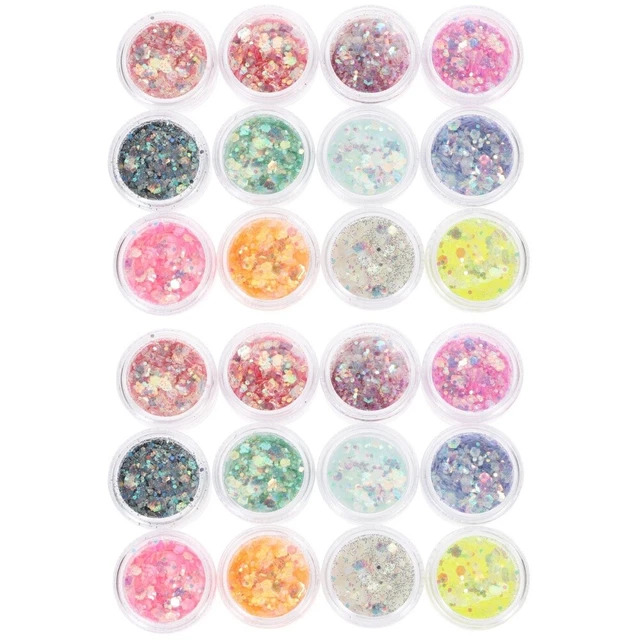 24 Cajas Body Glitter Gel Face Glitter - Lentelletes para Festival Halloween