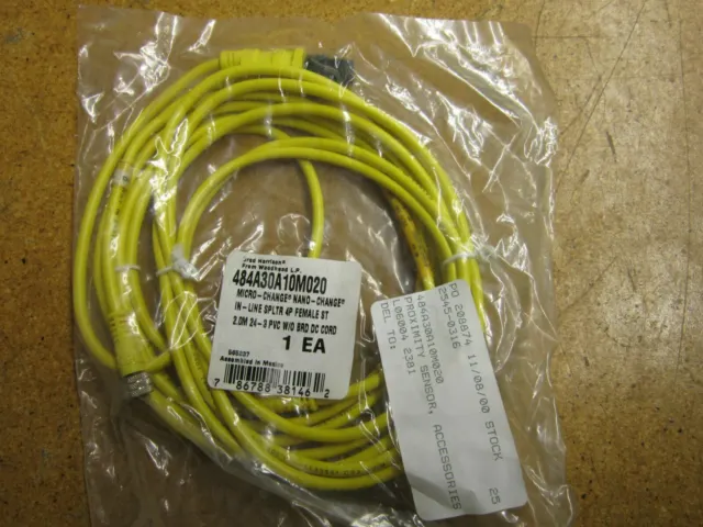 Brad Harrison 484A30A10M020 In-Line Splitter 4P Female 2M 24-3 PVC NEW