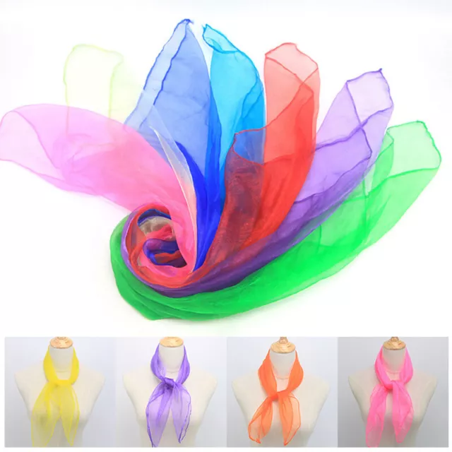 Chiffon Scarf Womens Slim Ribbon Head Neck Hair Tie Band Neckerchief Candy Color