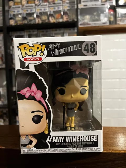 Funko Pop! Rocks: Music - Amy Winehouse #48 Vinyl Figure (Bundled with Pop  Box Protector Case)