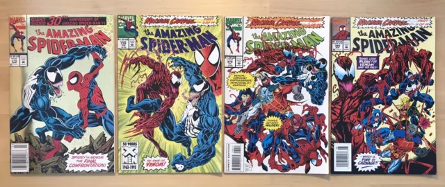 Amazing Spider-Man #375, #378, #379, #380 1993 Marvel Modern Age Comic Book Lot