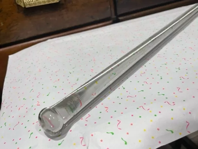 Antique Clear Glass Replacement Towel Rod Bar Appox. 17-3/4" long