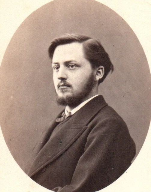 CDV Ancien Paris : Homme Chapeau Haut-de-forme Et Canne, Photo XIXe, Réf E10