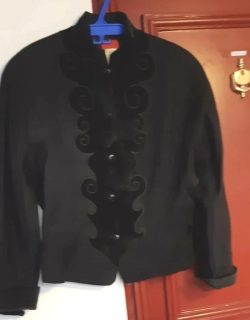 Blazer Femme Noir Cintré T1 - Laine - Occasion Très Bon état - Surabaya Paris