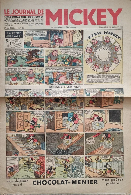 LE JOURNAL DE MICKEY avant guerre 3ème année n°76 du 29 mars 1936- EUR