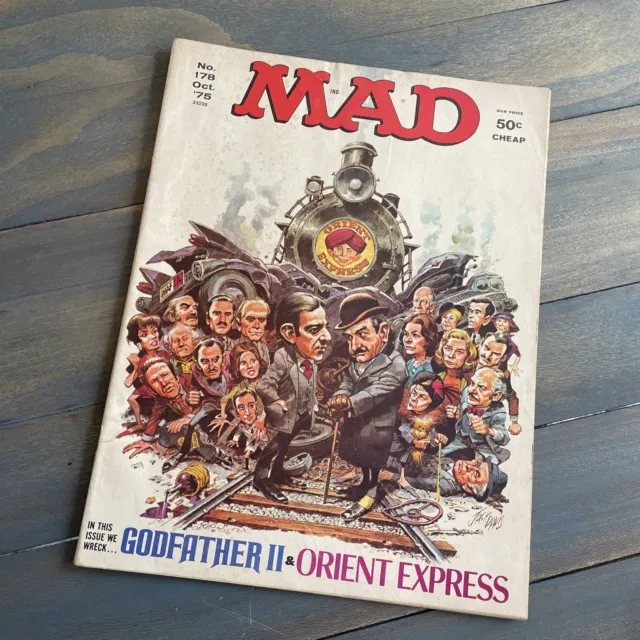 Vintage MAD MAGAZINE Oct 1975 #178 - Godfather II & Orient Express Parody