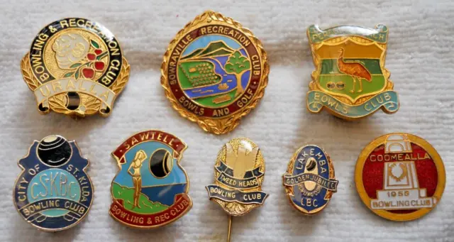 Australian Lawn Bowls Badges (8)