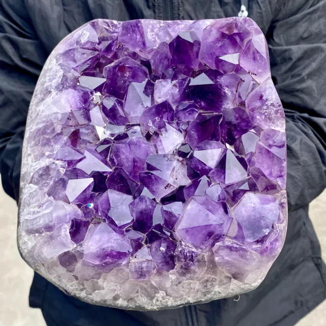 9.26LB Natural Rock Quartz Crystal Amethyst Cluster Druzy Geode Specimen Healing