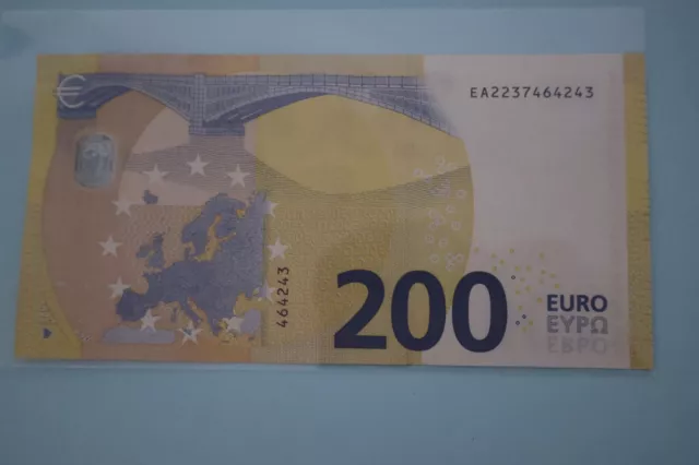 European Union currency 200 euro banknote 2019 EA Slovakia 