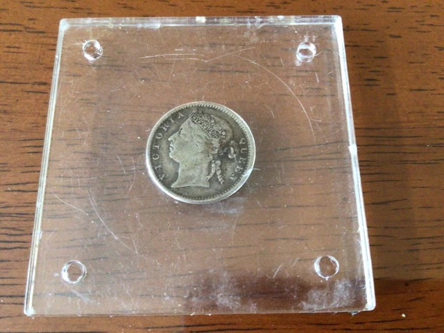 1889 Straits Settlement Ten Cents Silver Coin - Queen Victoria