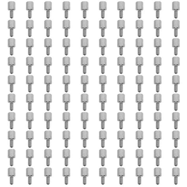 100 Pcs Hex Spacer Screws Metal Chicago Screws Screw Column Metal Holder Brass