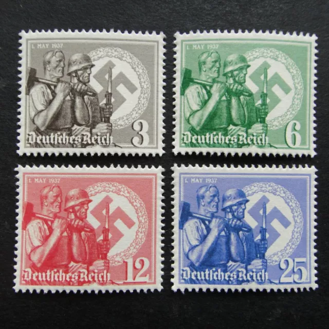 Germany Nazi 1941 Stamps MNH Unissued Labor Day Portrait Swastika SS WWII Third